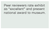 We do what? Peer reviewers rate exhibit as excellent.