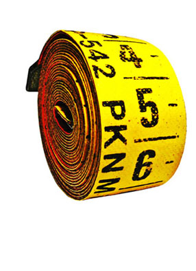 rolled-up tape measure
