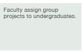 We do what? Faculty assign group projects to undergraduates.